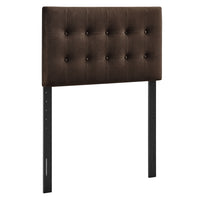 Modway Emily Stain-Resistant Performance Velvet Twin Size Headboard - Chocolate Brown-Stain-Resistant Performance Velvet