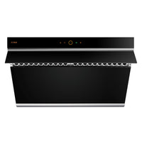 Fotile JQG7507 Slant Vent Series Range Hood - 30" - Black-Black tempered glass