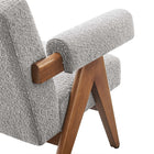 Modway Lyra Boucle Fabric Armchair - Light Grey - Set of 2-8