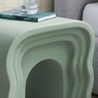 Modway Jorin Squiggle Side Table - Sage-Movable Acrylic Shelf