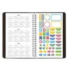 Blueline 13 Months Weekly/Monthly Academic Planner - July to July - 8" H x 5" W - Black - English-Password section