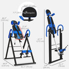 Soozier Folding Inversion Table with Safety Belt - 20°/40°/60° Adjustable-Ergonomic design to help you exercise more comfortable 