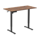 TygerClaw 47.2" W Sit-Stand Desk with USB Ports and Storage Drawer - Brown-Keep your devices powered and within reach with built-in 2x USB charging ports