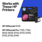 HP 952XL Magenta High Yield Original Ink Cartridge (L0S64AN)-Get up to 2X the pages with Original HP XL ink cartridges compared to standard cartridges