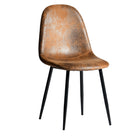 Homy Casa Upholstered Guest & Reception Chairs - Brown Fabric - 4 Pack-Breathable brushed fabric: Keeps you cool and comfortable during long sitting sessions.