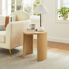 Modway Aspect Round Wood End Table - Oak-Oak Wood Veneer