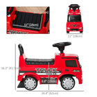 Qaba Mercedes-Benz Antos Baby Ride-On Car - Red-Moving steering wheel, a horn with sound effects and 2 headlights gives it a realistic and fun feel 
