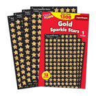 TREND Gold Sparkle Stars superShapes Value Pack - 3 Pack of 1300-Acid-free, nontoxic, and photo-safe.