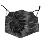 Oliver's Labels 2-Ply Non-Medical Kids Scarf Face Mask - Black Tie Dye-2 Layers in front of the mouth and nose for added protection.