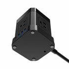 Uncaged Ergonomics Wireless CUBE Power Strip - 4AC - Wireless Charging - Surge Protected - 10 ft cable - Black-1 Fast Charging USB-C Port (20W)