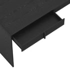 Manhattan Comfort Novara 60" Contemporary 2-Drawer Writing Desk - Black-Two Storage Drawers: Provides convenient space to keep work essentials neatly organized
