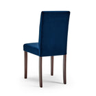 Modway Prosper 5-Piece Upholstered Velvet Dining Set - Cappuccino Navy-Tapered Wood Legs