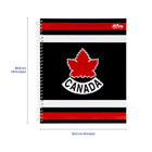 Hilroy Hockey Canada 2002 Logo Notebook - 10-1/2 H x 8-5/8" W - Black/White-Perforated pages