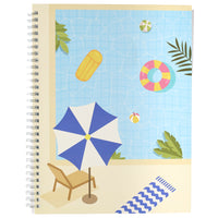 Merangue Design Notebook - 8" x 10" - Lined - 80 Sheets - Pool-80 lined sheets per notebook