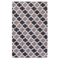 Modway Lida Moroccan Trellis Area Rug - 8 ft W x 10 ft L - Charcoal/Black-Moroccan Trellis Area Rug