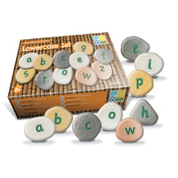 Yellow Door 26-Piece Lowercase Alphabet Pebbles-Tactile pebbles with lots of play and learning value