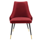 Modway Adorn Performance Velvet Dining Side Chair - Maroon - 2 Pack-Comes Fully Assembled
