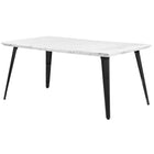 Homy Casa 63"W Modern Writing Desk - Marble White-Spacious 63" workspace ideal for multitasking and meetings