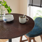 Modway Lippa 28" Round Wood Bar Table - Black Cherry Walnut-Seats 2