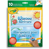 Crayola Washable Art Markers - Conical Point - 10 Pack-Set of 10 markers for decorating windows, glass, mirrors, foil and more