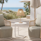 Zuo Lanai Swivel Chair - Multicolor-Dimensions: 28.0" L x 29.1" W x 36.6" H