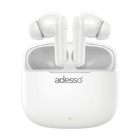 Adesso Xtream T1 In-Ear Bluetooth Wireless Earbuds - White-Advanced Bluetooth  - Ultra-stable wireless connection with fast pairing, low latency, and up to 30ft range