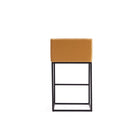 Manhattan Comfort Embassy 20.5" Mid-Century Modern Faux Leather Upholstered Counter Stool - Clay-Seat Height: 25"