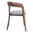 Zuo Cairo Dining Chair - Dove Grey/Walnut-Dimensions: 20.5" L x 23.4" W x 29.5" H
