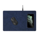 General Supply Goods + Co PU Leather Qi Charging Mouse Pad - Navy-Output Power: 5W/7.5W/10W
