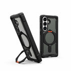 UAG Plasma XTE Rugged Kickstand Cell Phone Case with Magnets for Galaxy S26 - Black/Orange-Featherlight Composite Construction