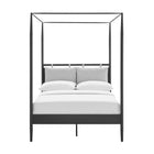 Modway Marlowe 4-Poster Canopy Metal Full Platform Bed - Charcoal-Weight Capacity: 400 lb