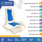 Mobile Patient Lift Effortless Bathing Bridge Battery Powered Bath Lift - 20" Max Height-Lightweight and portable at just 25 lb for easy transport and repositioning