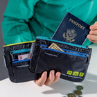 Travelon World Travel Essentials Currency & Passport Organizers - Set of 2 - Black-Multiple pockets with colorful zippers help organize more than one currency