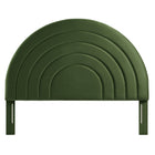 Modway Solana Arched Performance Velvet Full Headboard - Moss Green-Assembly Required