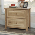 Sauder Hillmont Farm Lateral File - Timber Oak-Two drawers with full extension slides hold letter or legal size hanging files