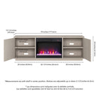 Hudson&Canal Hanson TV Stand with 26" Crystal Fireplace for TV's up to 75" - Alder White-8