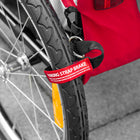 Aosom 2-in-1 Pet Bike Trailer and Stroller with Universal Wheel Reflectors and Flag - Red-A safety leash is included for connecting your own pet’s leash 