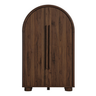 Modway Bellamy Arched Fold-Out Desk Cabinet - Walnut-Metal Desk Support Rod