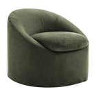Modway Sadie Slipcovered Linen-Blend Round Accent Chair - Sage-Slipcovered Round Accent Chair