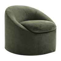 Modway Sadie Slipcovered Linen-Blend Round Accent Chair - Sage-Slipcovered Round Accent Chair