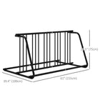 DURHAND Double Sided 6 Bike Rack Stand-Constructed from powder-coated steel with bottom crossbars for added stability