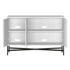 Hudson&Canal Brighton 48"W Buffet Table - White-Clean with a soft, dry cloth and no harsh chemicals or abrasive cleaning materials