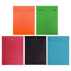 JAM Paper 9 x 12 Open End Catalog Envelopes with Clasp Closure, Brite Hue Assorted, 50 Pack (87326)-Multicolor paper envelope