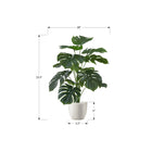Monarch Specialties 24" Artificial Indoor Monstera - Table - Black Pot-No maintenance, watering, or special lighting conditions are needed for versatile placement in any room