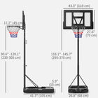 Soozier Portable Basketball Hoop with 43" Shatterproof Backboard -Dual-spring rim and shatterproof backboard increase safety during play
