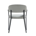 Manhattan Comfort Belle 22.4" Modern Textured Leatherette Upholstered Dining Chair - Stone Grey - Set of 4-Delivered to you Fully Assembled! No Assembly Required