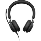 Jabra Evolve2 40 SE USB-C/A Wired Stereo On-Ear Headset - Teams-Instant noise isolation for improved focus in noisy surroundings