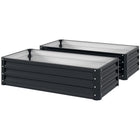 Outsunny Raised Garden Bed - 475" L x 23.5" W x 12" H - Black - 2 Pack-The great and easy way to grow your own garden at home 