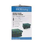 BIOS Living Micro Plush Electric Throw - Blue and Green Plaid-8