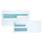 Staples Fold-and-Stick #9 Double Window Security Envelopes - 3-7/8" x 8-7/8" - White - 250 Pack-Two-window design displays both the return and mailing addresses